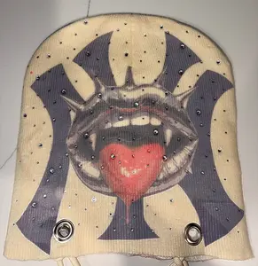 Yankee chrome lips all over diamond beanie