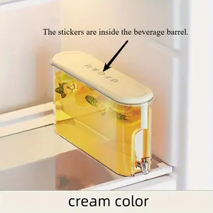 Large Capacity Drink Dispenser with Faucet, 1 Count Clear Beverage Dispenser, Juice Dispenser, Iced Tea Pitcher, Drinking Utensils for Home Kitchen Party, Jugs