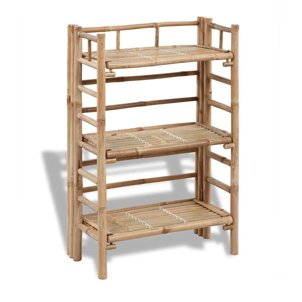 vidaXL 3-Tier Plant Stand Bamboo Outdoor Garden Flower Display Rack Shelf 41494