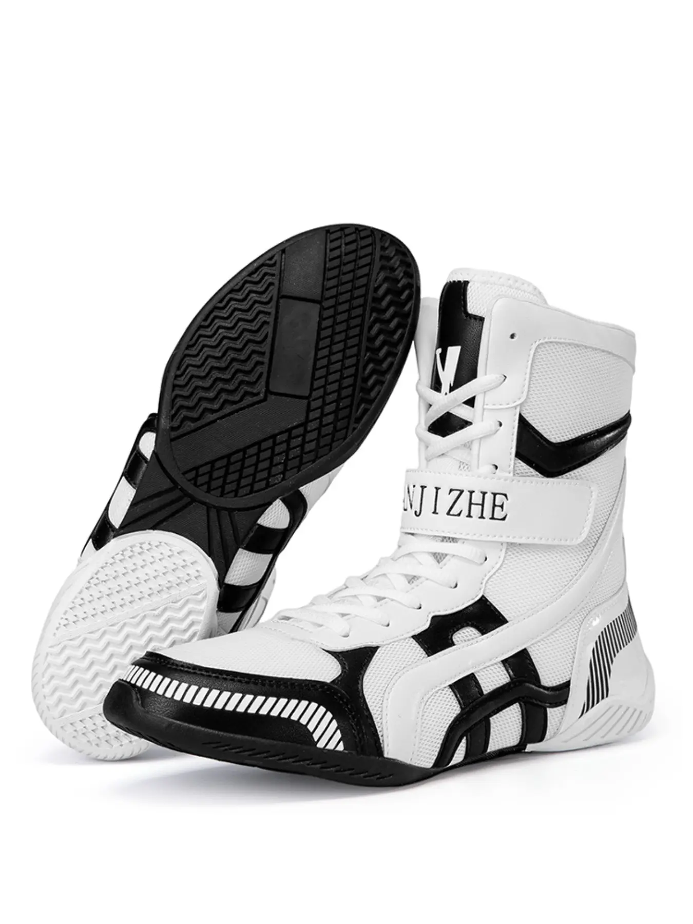 Men's Training Shoes and Sports Shoes, Trendy Fashion Wide Width Anti-Slip Durable Material Boxing Wrestling Shoes, Ideal for Various Sports Training Scenarios