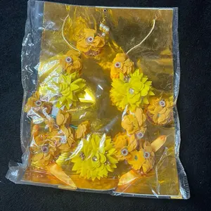 Haldi Flower Jewelry Set : Artificial Bridal Mehendi Jewelry