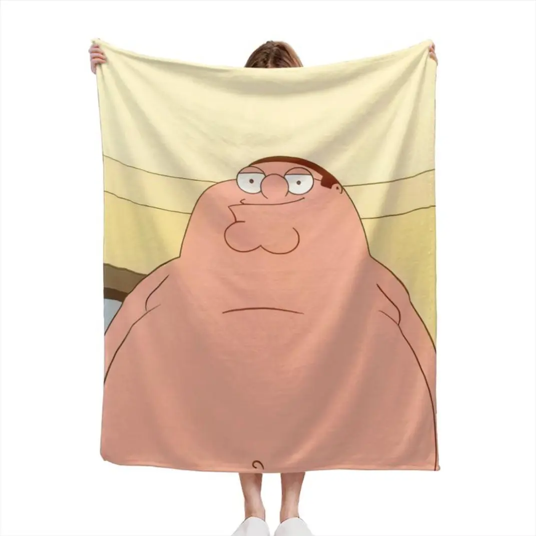 Peter Griffin Album Cover Blanket Flannel Throw Blanket Ultra Soft & Warm for Home Office & AC Rooms Machine Washable ,Thin Blanket Dream Workshop