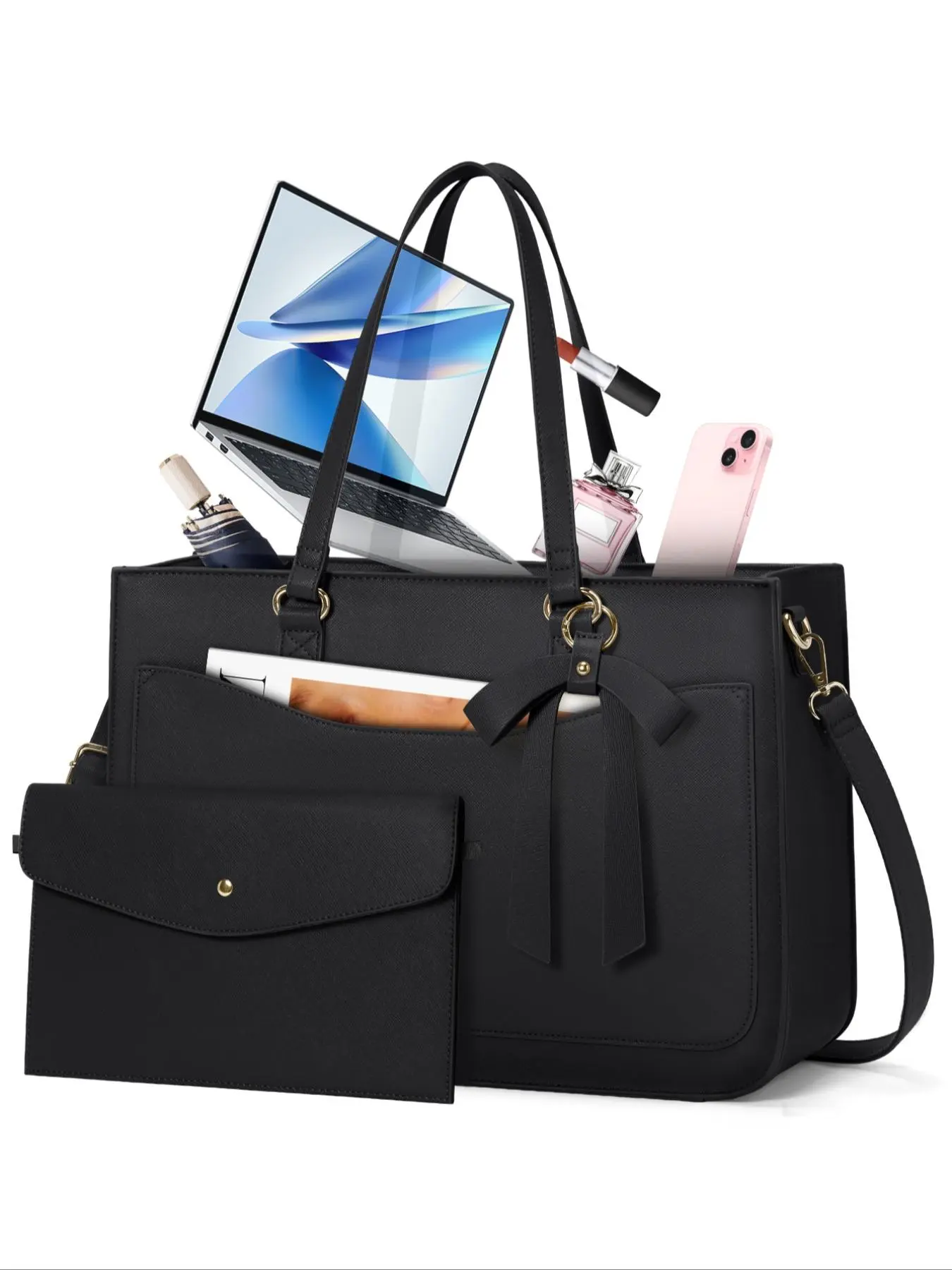 Briefcase Large Laptop Tote Bag Maison De Sabre Leather Laptop Bag 