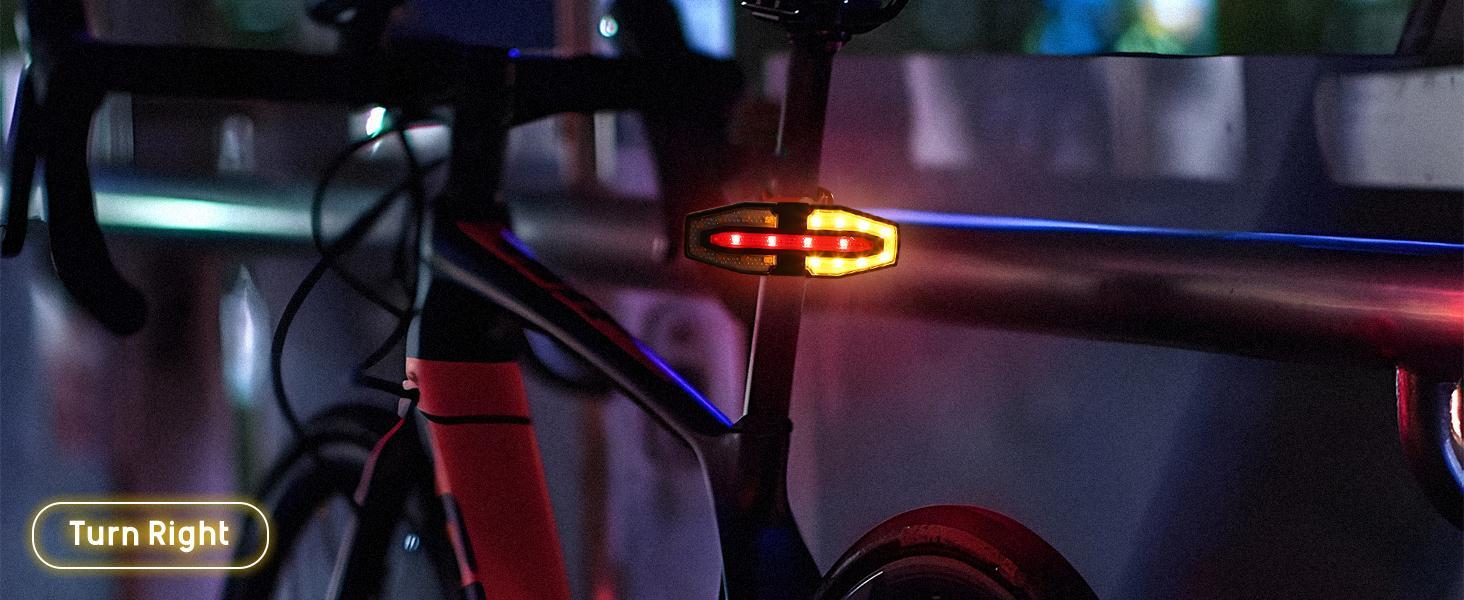 DIBMS Solar Bicycle Light, Bike Tail Light with 5 Lighting Modes, USB Rechargeable Bicycle Brake Taillights For Road, Mountain, Night Riding