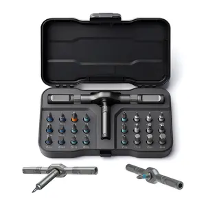 Precision Ratchet Screwdriver Set, Magnetic Screwdriver Tools, 24-In-1 Magnetic Drill Bit Kit, Home Repair Tool Set with Detachable T-Shaped Handle, Gifts for Men