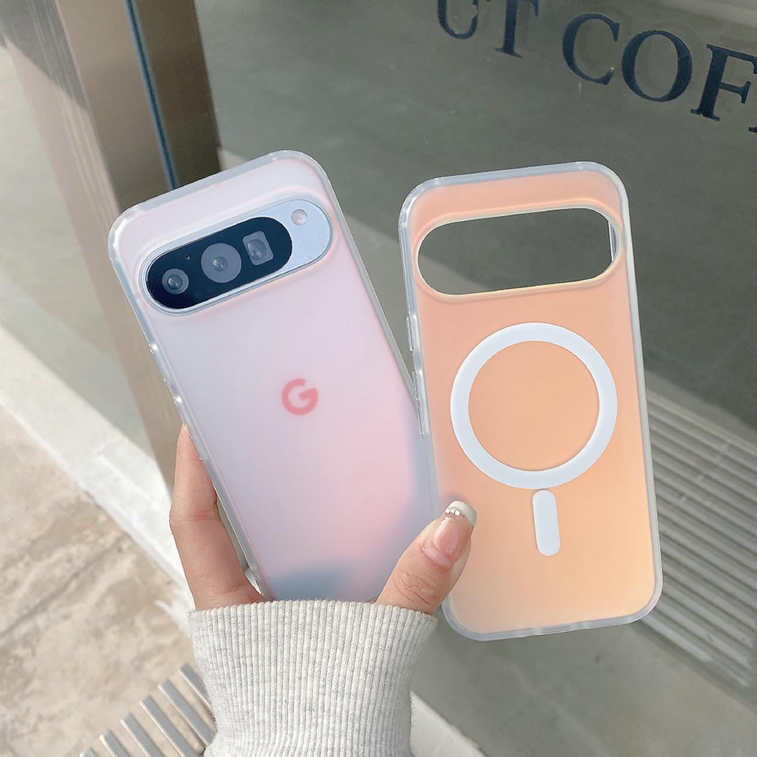 HISTORYOO Magnetic Case for Google Pixel 10/9/8 Magnetic Iridescent Armor Shield Shockproof Protective Full Series Compatible with MagSafe Holographic Iridescent Color Changing Effect Fashion Slim Cute Unique Matte Protective Hard TPU Phone Cover