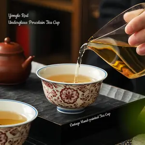 Hand‑Painted Blue and White Porcelain Jianzhan Premium Master Tea Cup