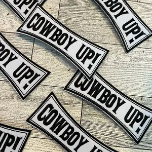 Cowboy up Iron on Patches