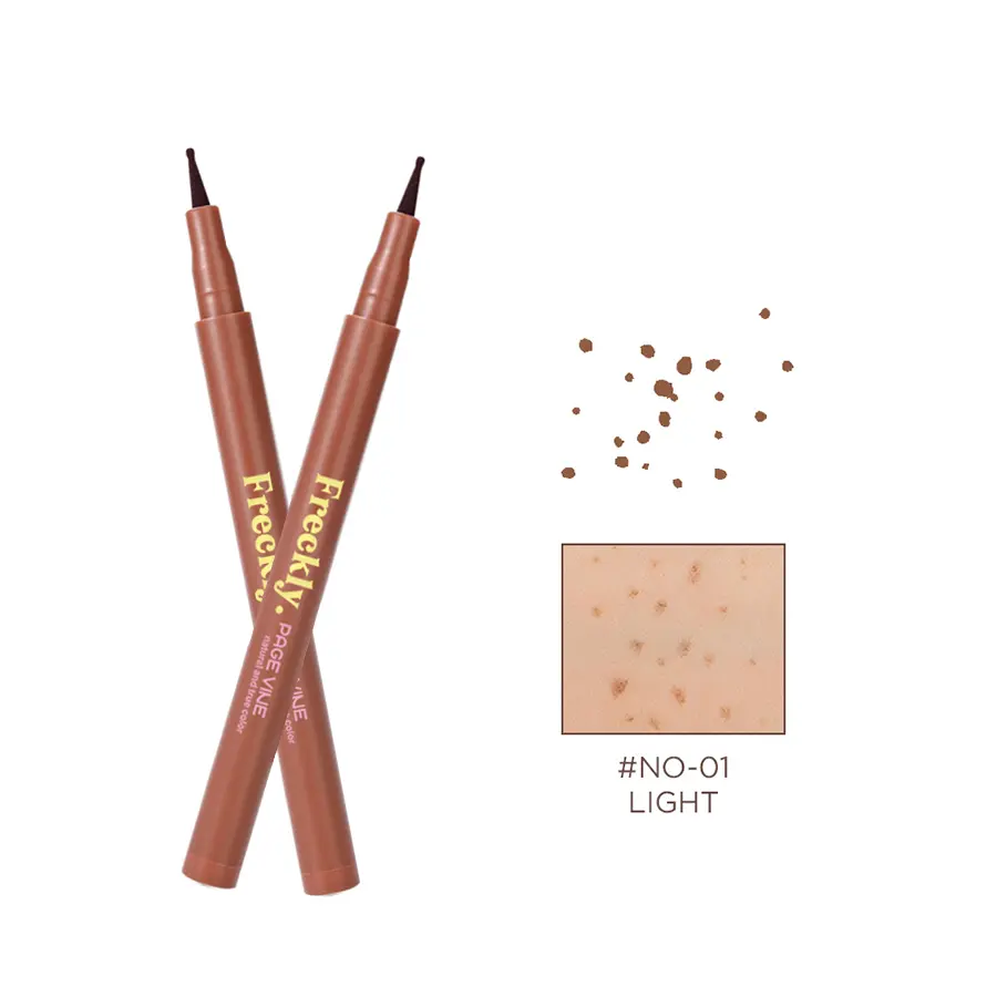 Freckly Freckle Pen by PAGE VINE | Waterproof Natural Lifelike Fake Freckles Makeup #01 Light