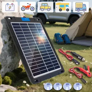 12V Solar Battery Charger Pro - Built-in Intelligent MPPT Controller Waterproof for Car, Automotive Boat, and Marine RV Trailers - Solar Panel Trickle Charging Kit