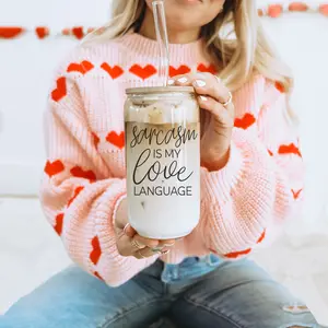 I Pretend Coffee Helps | 20oz Glass Cups With Funny Sayings for Women | Unique Gifts for Friends