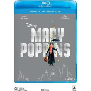 Mary Poppins (50th Anniversary)  [BLU-RAY MOVIE] With DVD, Anniversary Ed, , Dolby, Dubbed, Subtitled, Widescreen, 2 Pack, Ac-3/Dolby Digital