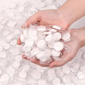100 PCS Compressed Towels Bulk Coin Tissues Portable Mini Disposable Face Compressed Camping Towels for Travel Home Hotel and Outdoor Activities