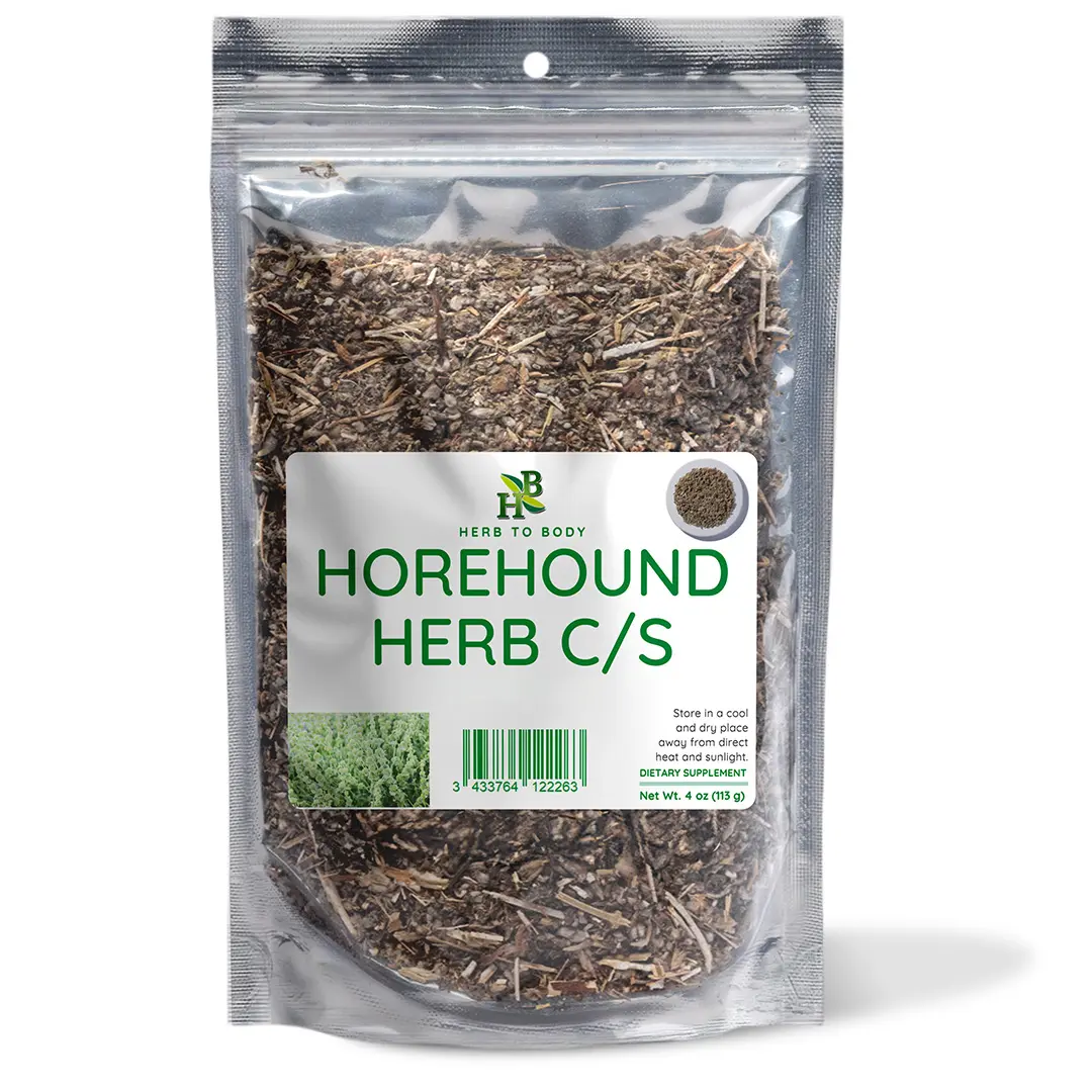 Horehound Herb C/S – 4 oz (113 g) | Cut & Sifted Dried Aerial Parts for Herbal Tea | Herb To Body