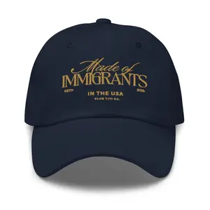 Made of Immigrants Dad Hat - Navy & Old Gold