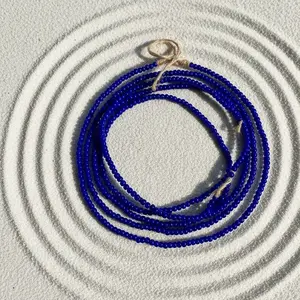 African Vintage Heart Blue 4mm (5 Strings) - From Ethiopia