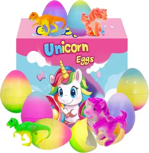 6 Pack Unicorn Hatching Eggs for Kids – Easter Basket Stuffers, Birthday Gifts, Party Favors Grow Toys for Boys & Girls