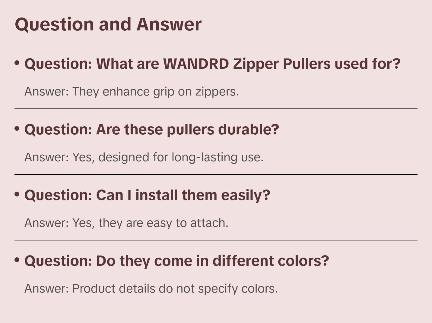 WANDRD Zipper Pullers