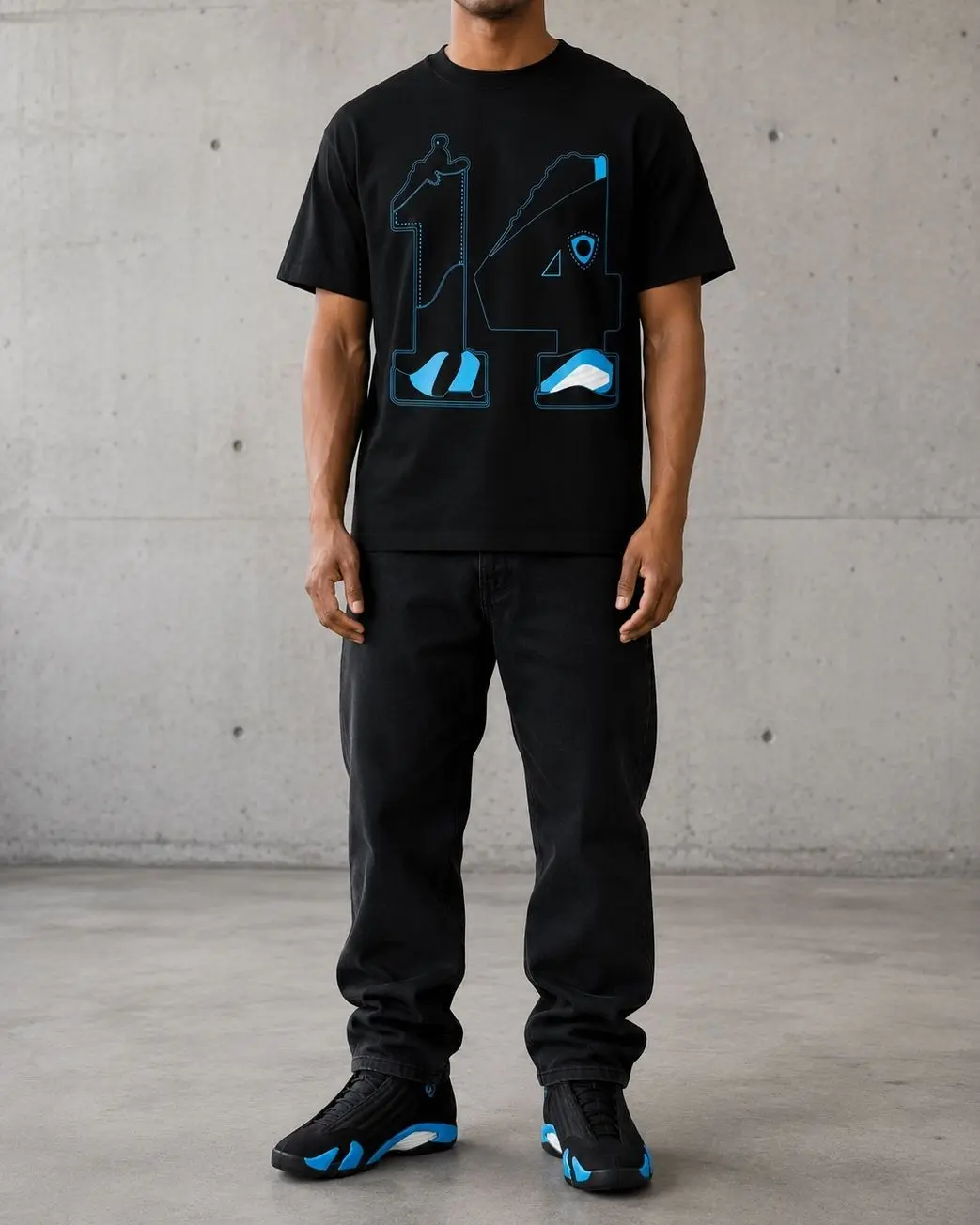 Number 14 Sneaker Graphic T-Shirt – Jordan 14 Low “Laney” Matching Tee