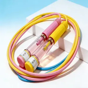 Factory Direct Kids Jump Rope Double Bearing Transparent for Preschoolers Beginners Students PE Test Speed Training