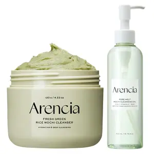 ARENCIA Rice Mochi Double Cleansing Duo for Clear Acne-Prone Skin - Gentle 2-Step Facial Cleansing Solution
