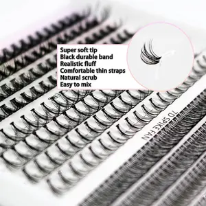 Individual Cluster False Eyelashes Kit, 1 Set Natural Look Fluffy False Eyelashes Extensions, Professional Lash Clusters Kit Lashes Extension Kit,