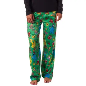 Sesame Street Women's Holiday Party Elmo Cookie Monster Bert Big Bird Sleep Pajama Pants