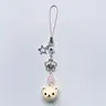 Cute Bear Star Beaded Bell Phone Charm, Adorable Alloy Accessory for Keys Bags Car Parts, Colorful Pendant Chain, Fashionable Alloy Keychain Charms, Aesthetic Keychain, Keychain Accessories, Stylish Keyring