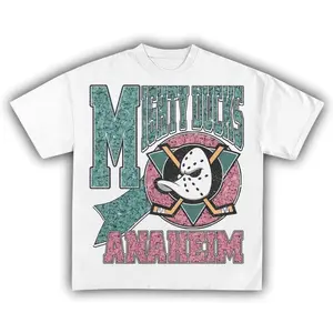 MIGHTY DUCKS VINTAGE TEE Vintage Tee Men's Women Graphic T-Shirt Timeless Cotton 3RX
