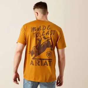 Ariat Mens Ariat Big Bull Rider T-Shirt - Bone Brown