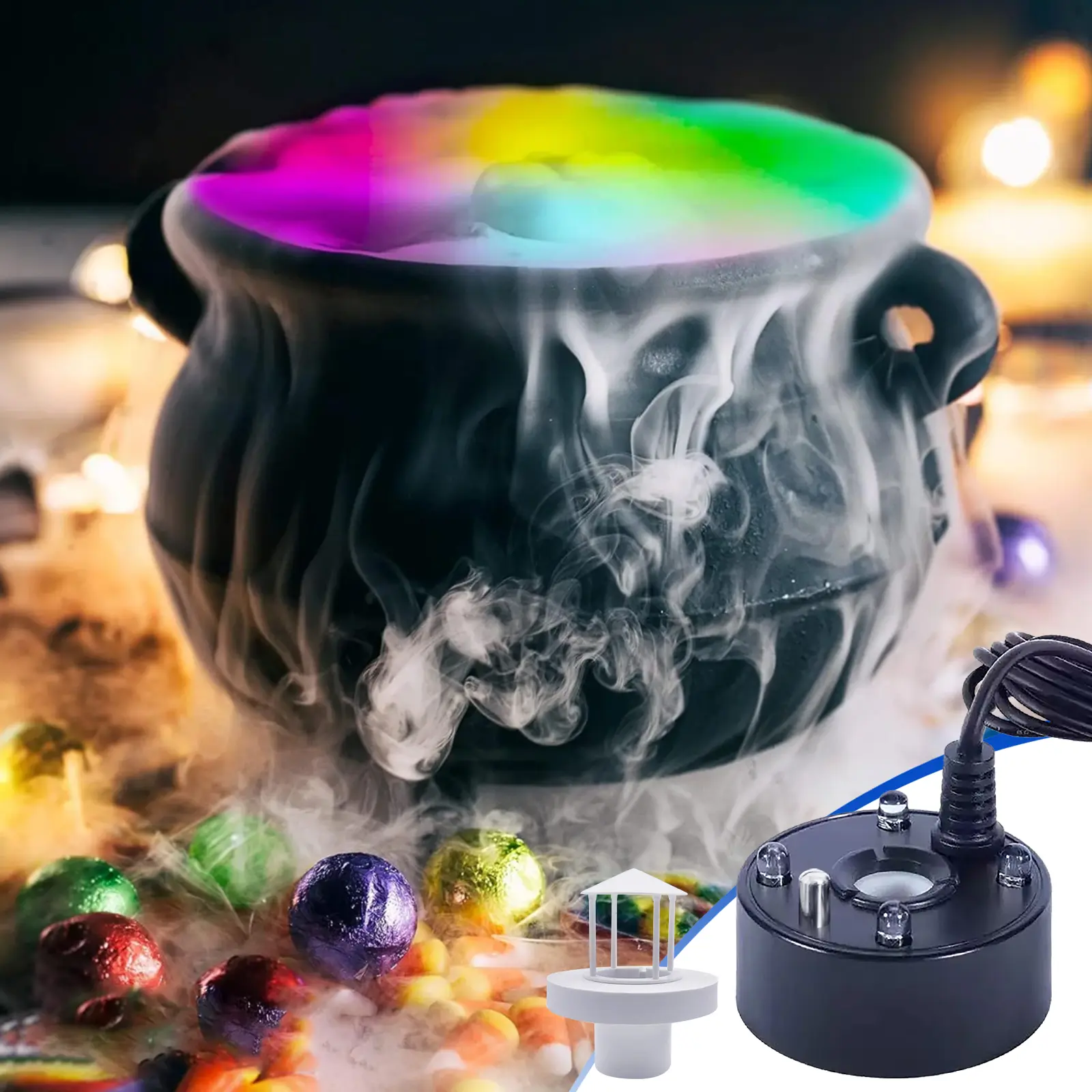 5V Corded USB Aroma Diffuser Humidifier - Jellyfish Look, Multi-Color Changing Mood Lighting, Soft Atomizing Mist, Desktop Mist Generator for Home Bonsai, Landscape Decoration (USB Plug Included)