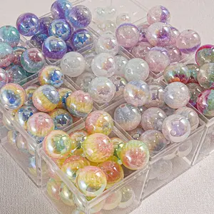 Oil Painting Galaxy UV Beads 12MM Mix Color Color-Changing Beads UV Reative Beads