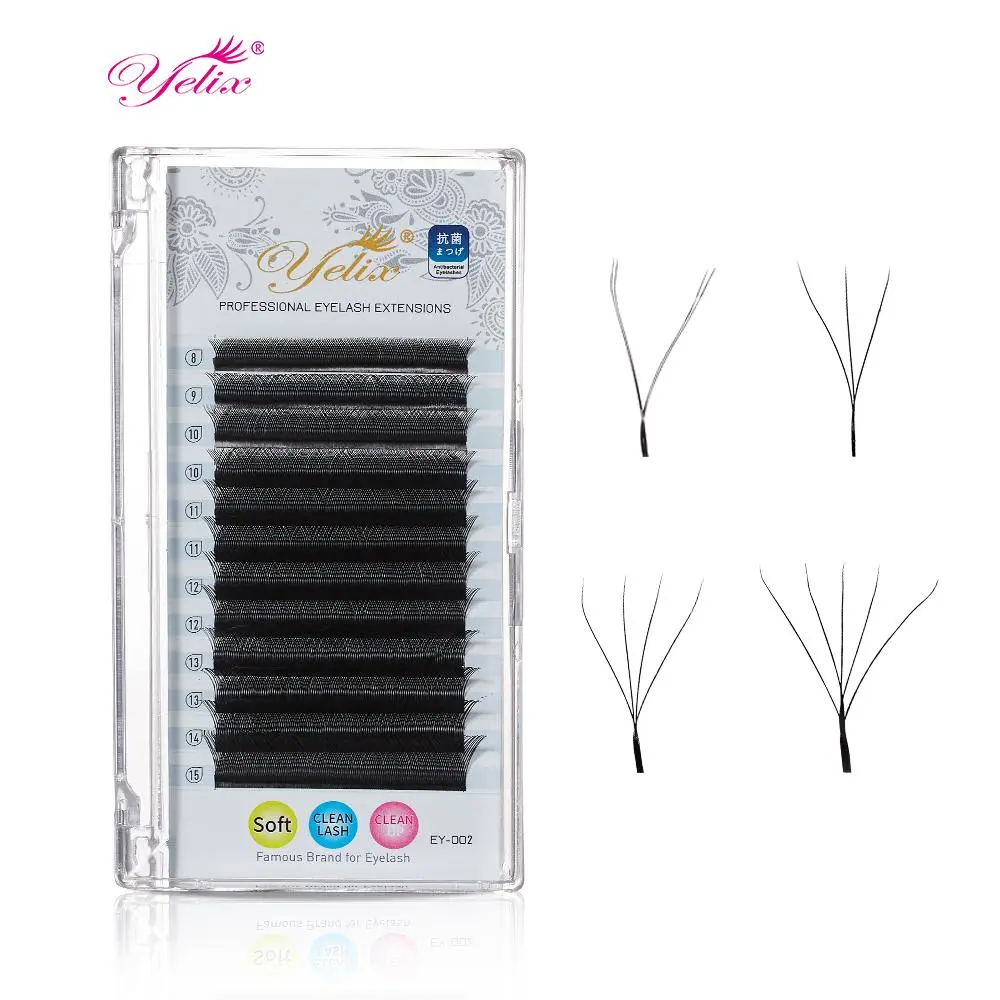 Yelix Lashes W Shape Bloom 2D 3D 4D 5D Premade Fans Speed Eyelash Extensions Natural Soft Light Full Dense YY Individual Lashes 2026 New