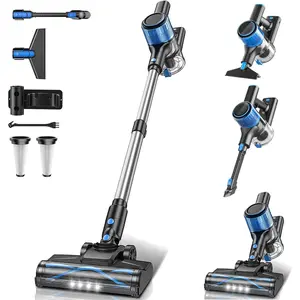 Cordless Vacuum Cleaner, 8 in 1  Suction Lightweight Vacuum Cleaner for , LED Display, 3 Suction Modes, 45Mins Detachable  Vacuum for Hard Floor Carpet