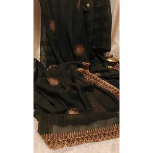 Party Wear Mint Green Saree