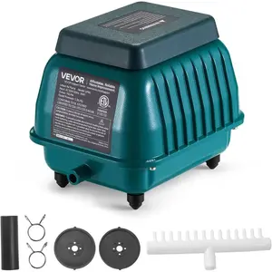 VEVOR Commercial Linear Air Pump 2219 GPH High Output Aerator for Septic Tanks, Large Pond Aeration, Wastewater Treatment Systems Up to 11ft Deep for Fish Farms, Hydroponics, RestaurantsVEVOR Super Brand Day