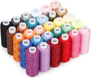 39 Spools Rainbow Polyester Sewing Thread Kit Set for Manual Embroidery or Sewing Machine Sewing Embroidery Variety of Colors 250 Yards Per Axis Glossy Finish Durable Material