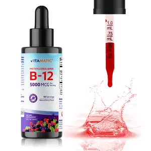 Vitamatic Liquid Biotin & Collagen Drops – 50,000 mcg – 2 fl oz Supports Healthy Hair Growth, Glowing Skin & Strong Nails – for Women and Men