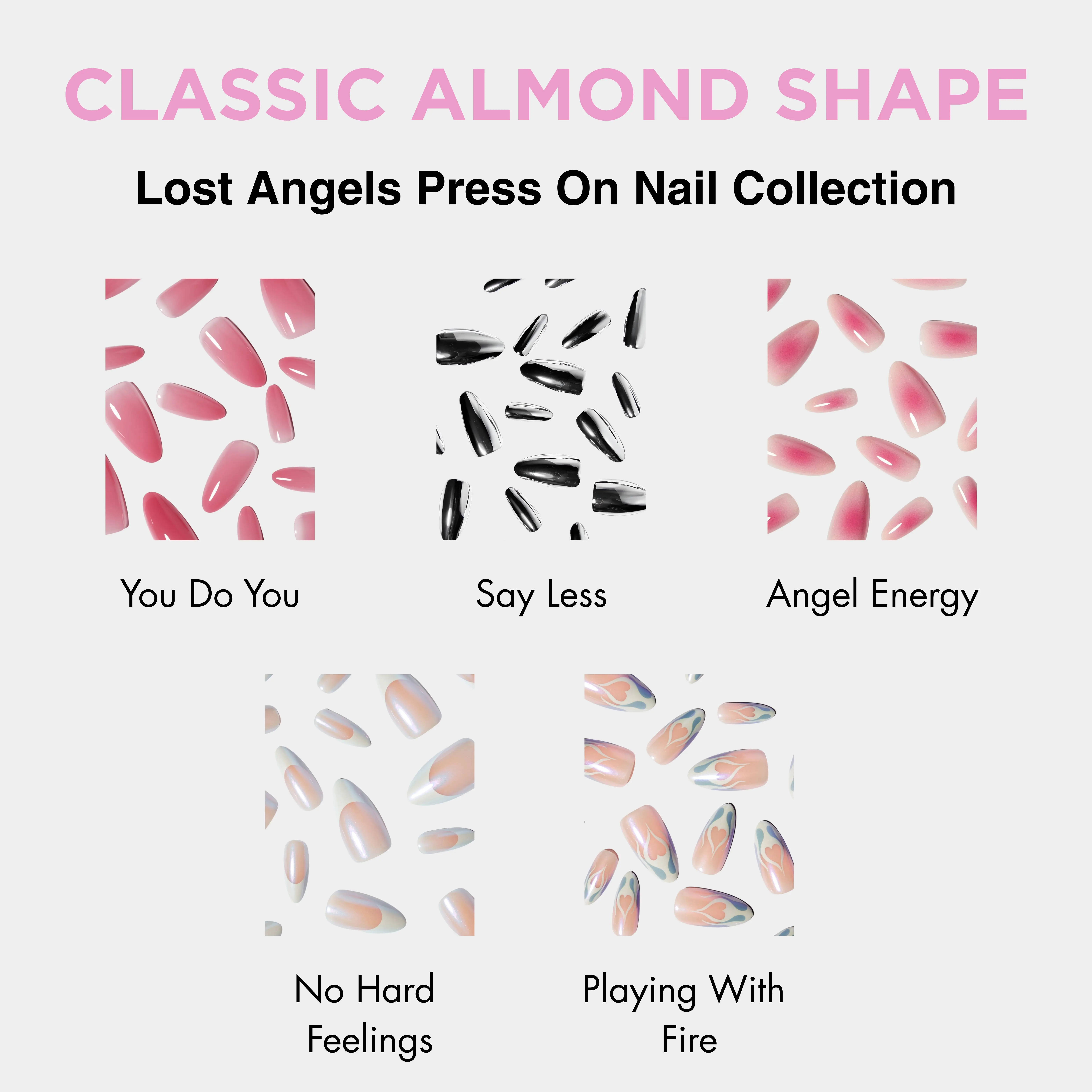 Lost Angels Classic Almond Shape Press-On Nail Collection