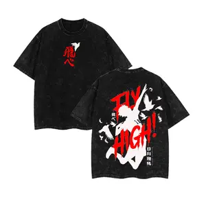 Haikyuu Fukurodani Hinata - HinaTa Karasuno Anime Washed Lightweight Cotton T-Shirt, Gift For Anime Fan, Anime Lovers Top Vintage