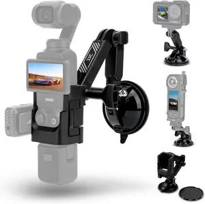 Pocket 3 Suction Cup Mount,Car Interior Windshield Dash Holder with 2 Detachable Expansion Arms for Osmo Pocket 3 Action 5 Pro 4 3 Hero 13 12 11 10 9 8 Insta 360 X5 X4 X3 Ace Pro Car Mount Accessories Jinjiacheng Photography Equipment Co.,Ltd.