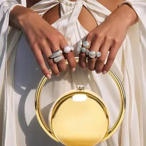 Luxury Gold Sphere Clutch Bag – Elegant Statement Handbag