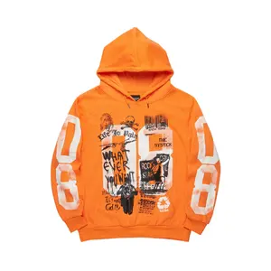 Grill Orange/White Graphic Hoodie Grill Orange/White Graphic Hoodie