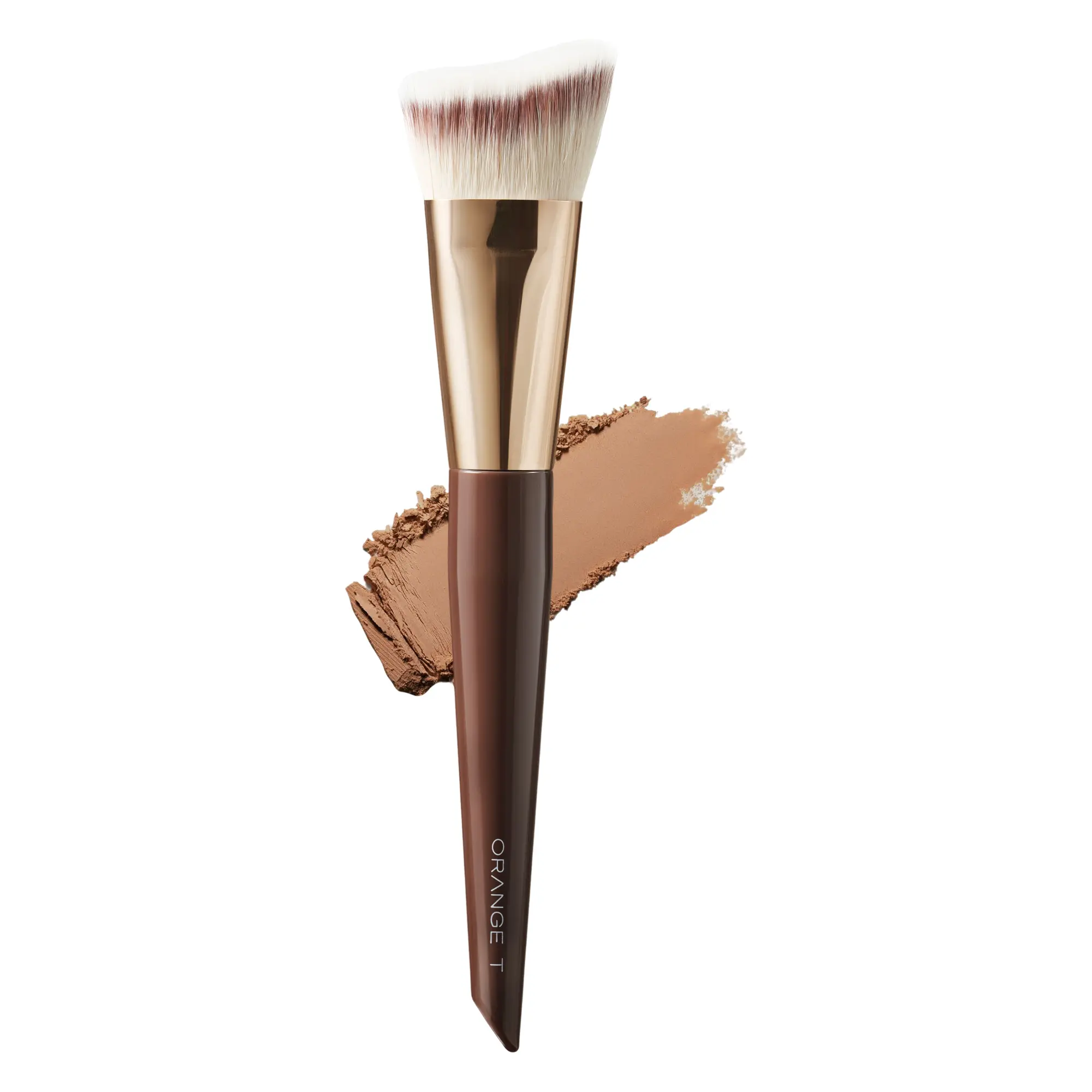 ECHANEW Professional Angled Stippling Contour Brush - Seamless Face Sculpting & Blending Tool, Lightweight Durable Handle for Cream & Powder