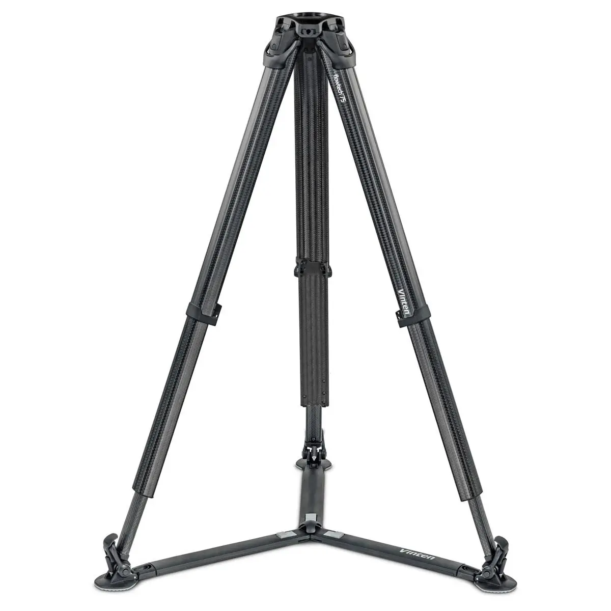 Vinten Flowtech 75 GS Camera Tripod - 2-Section Carbon Fiber, 75mm Bowl, Ground Spreader, Magnetic Lock, Instant-Access Camera Accessories