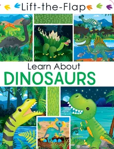 Page Publications Children's Books Lift-the-Flap Learn About Dinosaurs Interactive Educational Book for Kids 16 Pages of Fun Facts & Illustrations