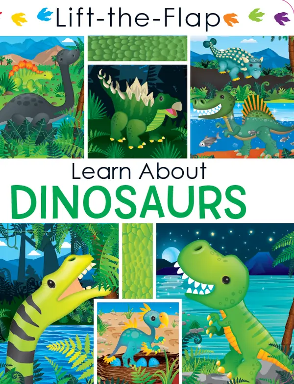 Page Publications Children's Lift-the-Flap Dinosaur Picture Book - Interactive Educational Kids' Book with 16 Pages of Fun Facts, Illustrations, Stories, Knowledge, Lift-The-Flap Picture Books