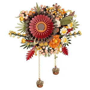 Dried Flower Centerpiece Building Set,Botanical Collection Crafts,Artificial Flowers,Table Or Wall Decoration, Home Décor, Unique Mother's Day Decoration,Gift for Mother's Day or Anniversary Bouquet Decorative