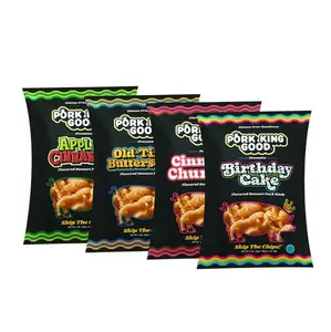 Pork King Good 7oz Party Pack - Variety Pack of 4 Flavors Including White Cheddar, Onion & Sour Cream, Pink Salt & Vinegar, Nacho Cheddar & More