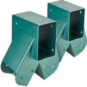 VEVOR A-Frame Middle Swing Set Brackets, Heavy Duty Carbon Steel Swing Set Hardware with Mounting Hardware, DIY Swing Set Bracket Swing Set Kit for 4x4 Legs & 4x6 Beam, Green (2 Pcs)